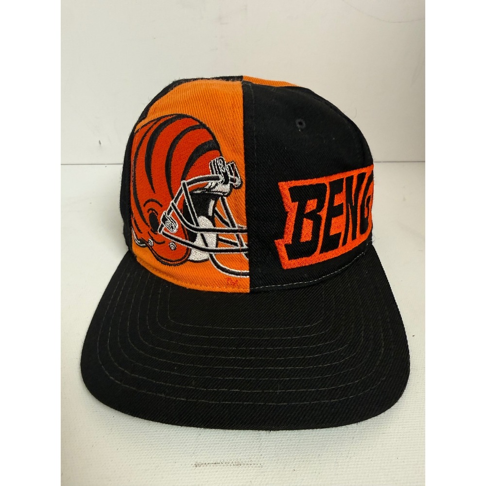 Vintage Cincinnati Bengals Hat Mens OSFM Black Orange Snapback American Needle